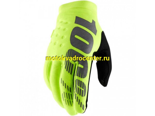 Купить  Перчатки 100% Brisker Glove Fluo Yellow, M (10016-004-11) (пар) (Fox УТ-00022168 купить с доставкой по Москве и России, цена, технические характеристики, комплектация фото  - motoserp.ru