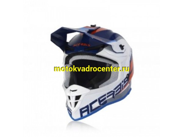 Купить  Шлем Кросс ACERBIS LINEAR WHITE/BLUE (L)  (шт)  (Progasi 0024473.232.068 (Progasi 0024473.245.066 купить с доставкой по Москве и России, цена, технические характеристики, комплектация фото  - motoserp.ru