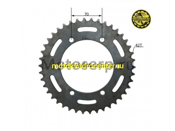 Купить  Звезда ведомая голая (венец) (520-42) (520-42T D-120mm, 6x70mm) MOTRAC R15 и др. (шт) (Мир 24769 купить с доставкой по Москве и России, цена, технические характеристики, комплектация фото  - motoserp.ru