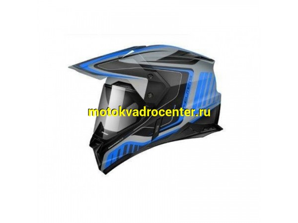 Купить  Шлем Кросс MT SYNCHRONY DUO SPORT TOURER (мотард) matt titanum black blue (XS) (шт) (LS2 купить с доставкой по Москве и России, цена, технические характеристики, комплектация фото  - motoserp.ru