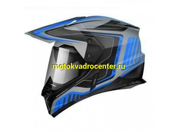 Купить  Шлем Кросс MT SYNCHRONY DUO SPORT TOURER (мотард) matt titanum black blue (M) (шт) (LS2 купить с доставкой по Москве и России, цена, технические характеристики, комплектация фото  - motoserp.ru