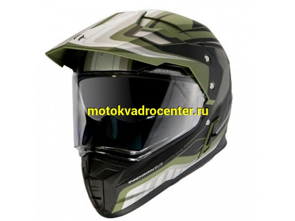 Купить  Шлем Кросс MT SYNCHRONY DUO SPORT TOURER (мотард) matt green military black (S) (шт) (LS2 купить с доставкой по Москве и России, цена, технические характеристики, комплектация фото  - motoserp.ru