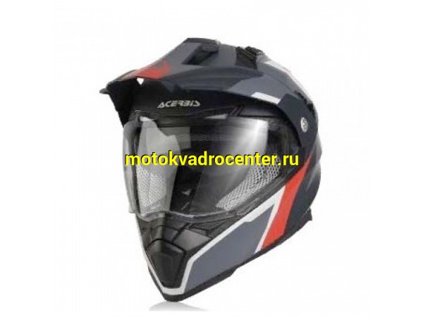 Купить  Шлем Кросс ACERBIS FLIP FS-606 (мотард) GREY/RED,  р-р XL (шт) (Progasi 0022310.295.068 купить с доставкой по Москве и России, цена, технические характеристики, комплектация фото  - motoserp.ru