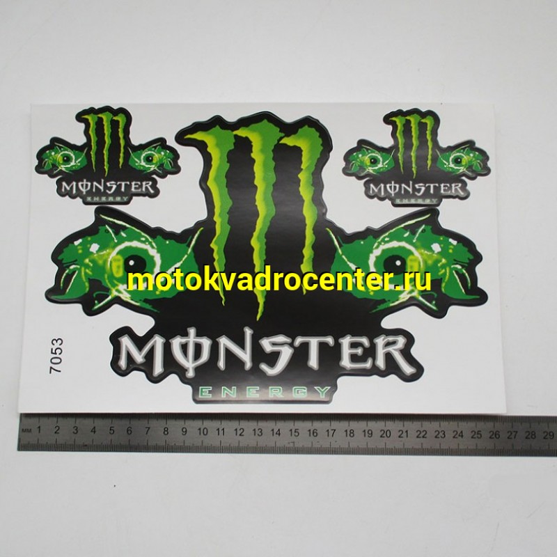 Купить  Наклейки (набор) MONSTER ENERGY (27х18см) (шт) (MT купить с доставкой по Москве и России, цена, технические характеристики, комплектация фото  - motoserp.ru