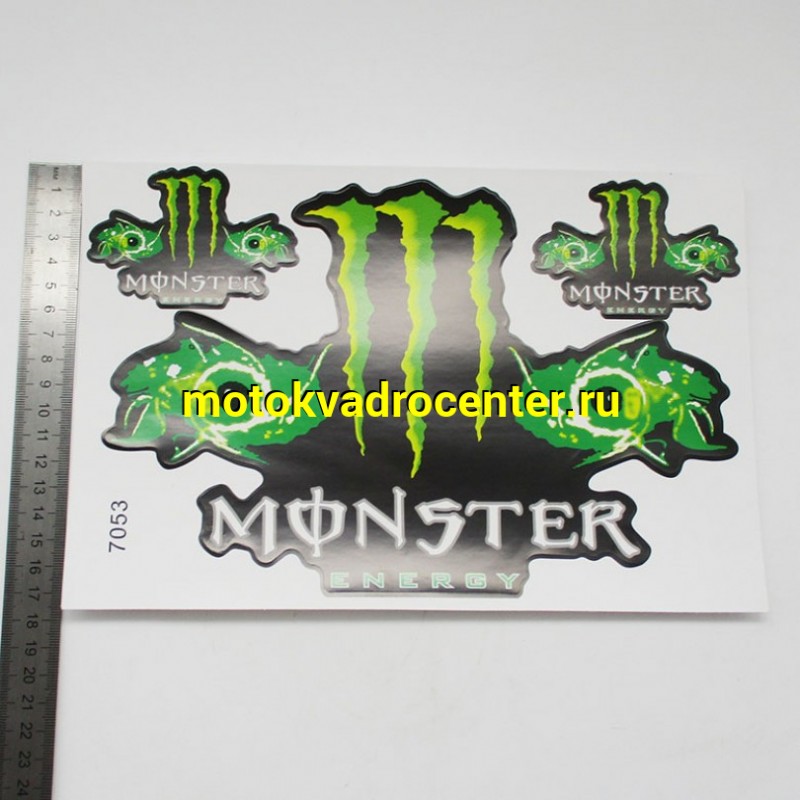 Купить  Наклейки (набор) MONSTER ENERGY (27х18см) (шт) (MT купить с доставкой по Москве и России, цена, технические характеристики, комплектация фото  - motoserp.ru