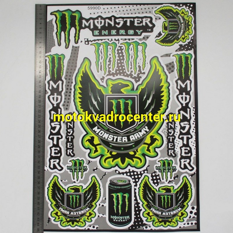 Купить  Наклейки (набор) MONSTER ENERGY (30х45см) (шт) (MT N-673 купить с доставкой по Москве и России, цена, технические характеристики, комплектация фото  - motoserp.ru