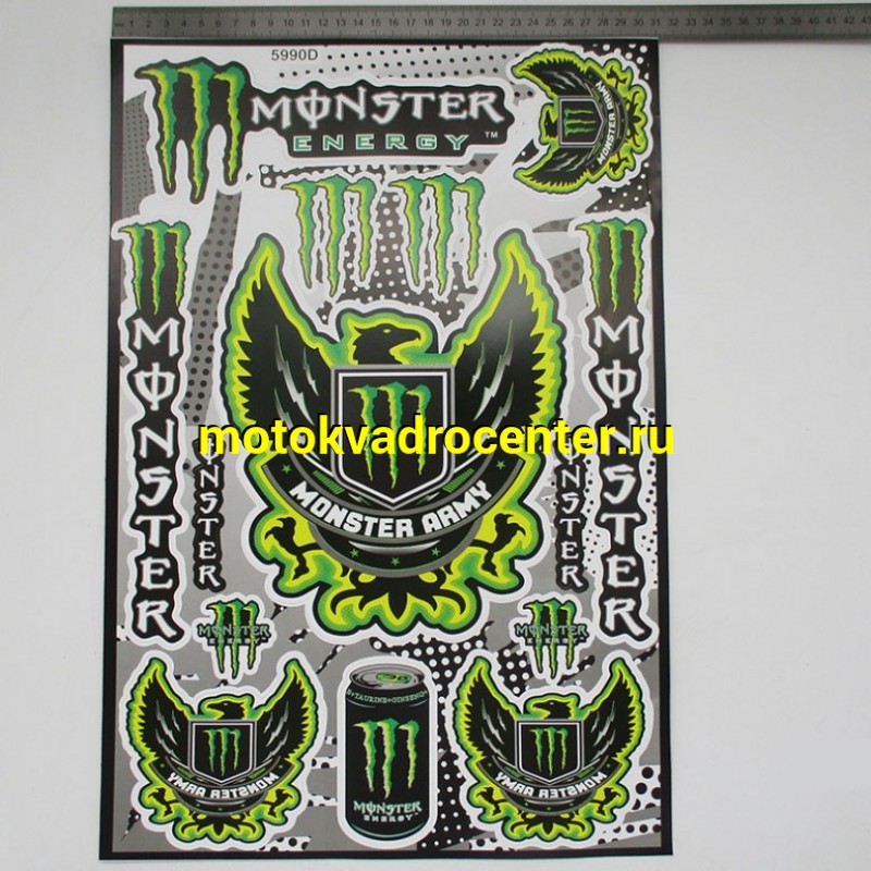 Купить  Наклейки (набор) MONSTER ENERGY (30х45см) (шт) (MT N-673 купить с доставкой по Москве и России, цена, технические характеристики, комплектация фото  - motoserp.ru