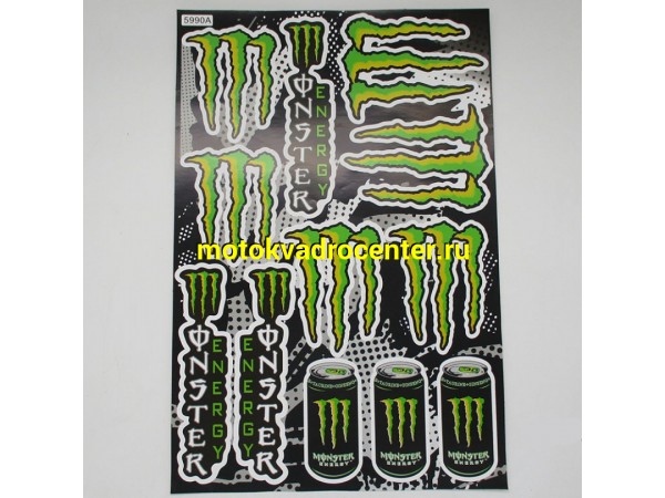 Купить  Наклейки (набор) MONSTER ENERGY (30х45см) (шт) (MT N-695 купить с доставкой по Москве и России, цена, технические характеристики, комплектация фото  - motoserp.ru