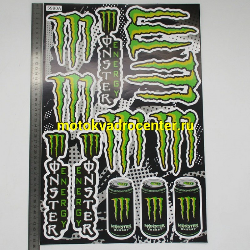 Купить  Наклейки (набор) MONSTER ENERGY (30х45см) (шт) (MT N-695 купить с доставкой по Москве и России, цена, технические характеристики, комплектация фото  - motoserp.ru