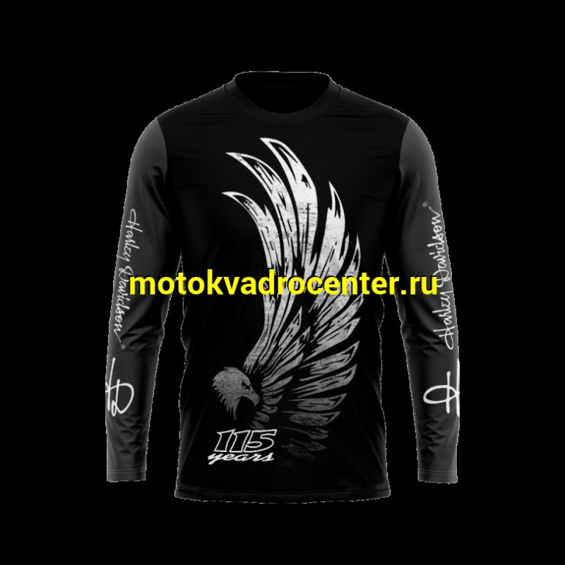 Купить  Джерси (футболка для мотокросса) V-RUS Harley Davidson 115 (цвет: чёрный) (XXL) (шт) (МотоЯ купить с доставкой по Москве и России, цена, технические характеристики, комплектация фото  - motoserp.ru