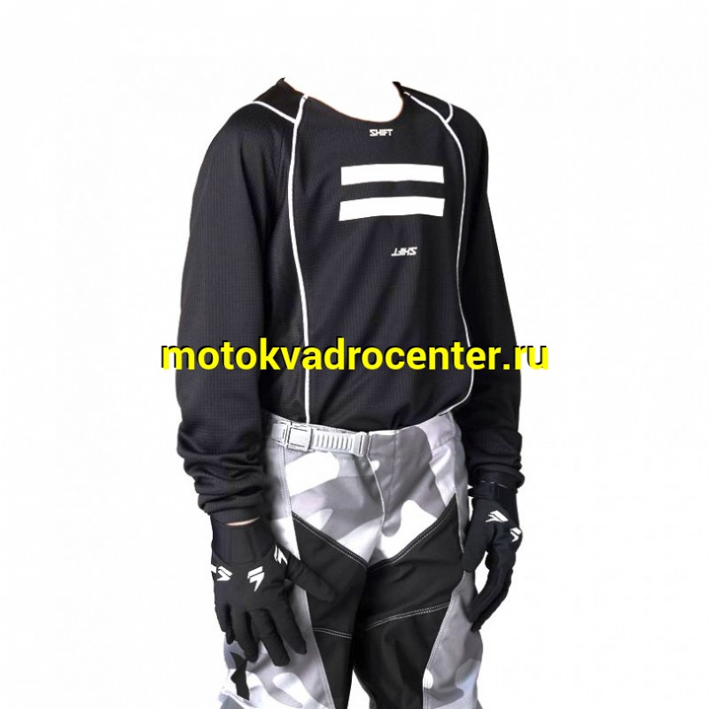 Купить  Джерси (футболка для мотокросса) Shift White Label G.I. Fro Youth Jersey (Black, YXL, 2021 (шт) (Fox 26386-001-YXL купить с доставкой по Москве и России, цена, технические характеристики, комплектация фото  - motoserp.ru