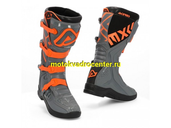 Купить  Мотоботы кросс. ACERBIS X-TEAM Grey/Orange (защ. голени), р-р 43" (пара) (AIM 0022999.799 купить с доставкой по Москве и России, цена, технические характеристики, комплектация фото  - motoserp.ru