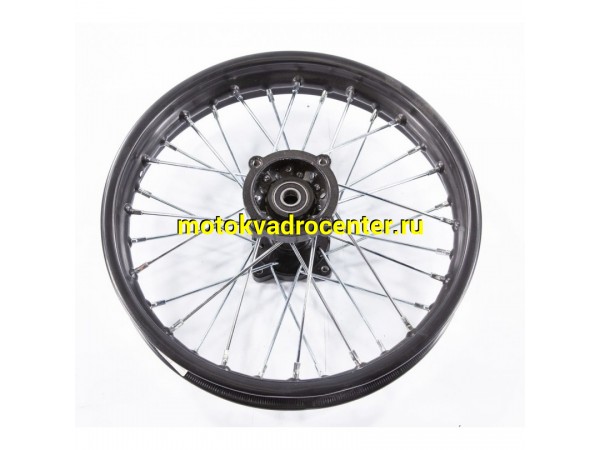 Купить  Колесо 14" заднее (диск колеса) спицованное 1.85-14" (d-15mm) KAYO и др. (подшипник 6202) (шт) (Велос 3.080.021B (Велос 3.080.0592 (Велос 30.409.2490 купить с доставкой по Москве и России, цена, технические характеристики, комплектация фото  - motoserp.ru