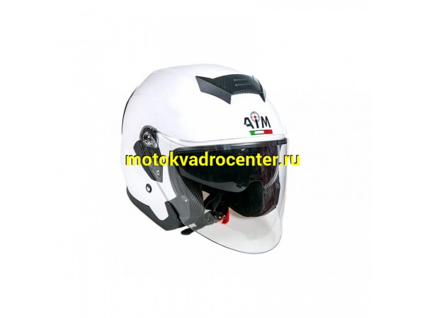 Купить  Шлем открытый  со стеклом AiM JK526  White Glossy XXXL (шт) (AIM 526-007-XXXL купить с доставкой по Москве и России, цена, технические характеристики, комплектация фото  - motoserp.ru