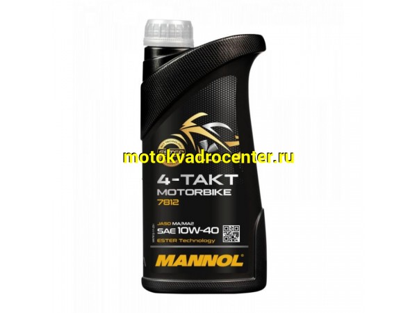 Купить  Масло MANNOL MOTORBIKE 7812 10W-40 (синтет.) 1л  (шт) (MANNOL 1962 купить с доставкой по Москве и России, цена, технические характеристики, комплектация фото  - motoserp.ru