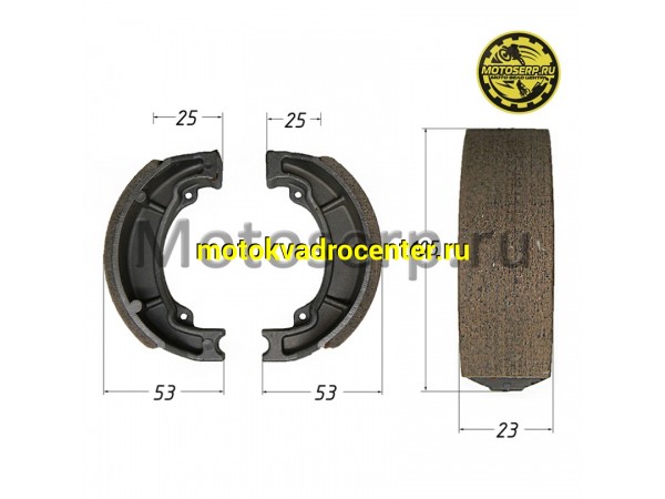 Купить  Колодки тормозные барабан d=105mm h=23mm  Suzuki Let&#039;s, AD-100 (ком) (JP купить с доставкой по Москве и России, цена, технические характеристики, комплектация фото  - motoserp.ru