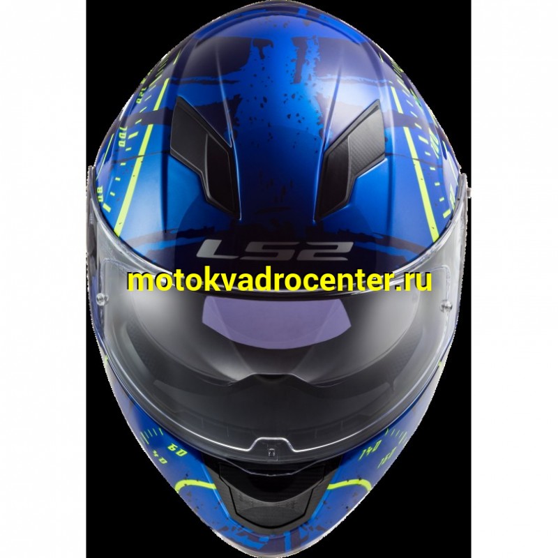 Купить  Шлем закрытый LS2 FF320 STREAM EVO Tach gloss blue hi-vis yellow (S) интеграл (шт) (LS2 купить с доставкой по Москве и России, цена, технические характеристики, комплектация фото  - motoserp.ru