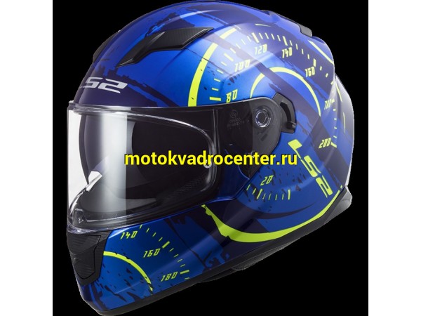 Купить  Шлем закрытый LS2 FF320 STREAM EVO Tach gloss blue hi-vis yellow (XS) интеграл (шт) (LS2 купить с доставкой по Москве и России, цена, технические характеристики, комплектация фото  - motoserp.ru