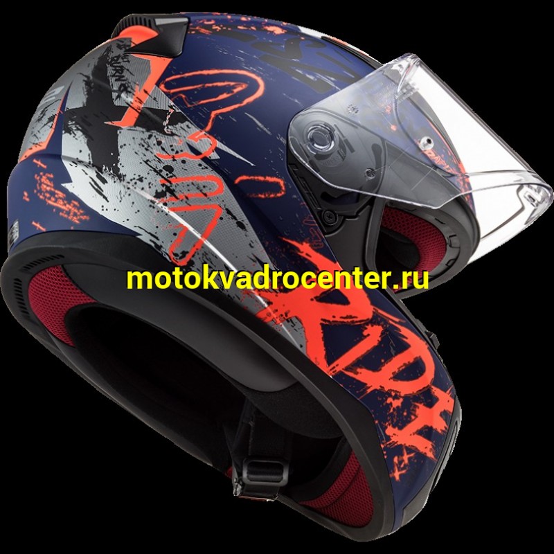 Купить  Шлем закрытый LS2 FF353 RAPID NAUGHTY Matt Blue Fluo Orange (XL) интеграл (шт) (LS2 купить с доставкой по Москве и России, цена, технические характеристики, комплектация фото  - motoserp.ru