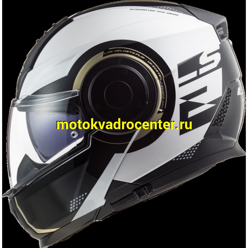 Купить  Шлем трансформер (модуляр) LS2 FF902 SCOPE ARCH Gloss White Titanum M (шт) (LS2 купить с доставкой по Москве и России, цена, технические характеристики, комплектация фото  - motoserp.ru