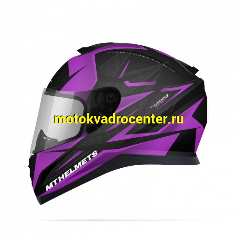 Купить  Шлем закрытый MT THUNDER EFFECT gloss black fucsia (L) интеграл (шт) (LS2 купить с доставкой по Москве и России, цена, технические характеристики, комплектация фото  - motoserp.ru