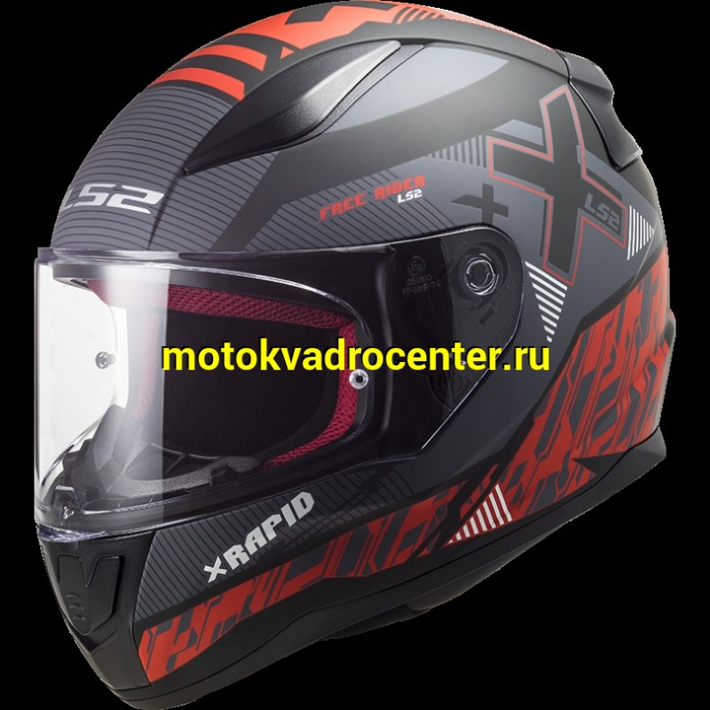 Купить  Шлем закрытый LS2 FF353 RAPID XTREET MATT BLACK RED (M) интеграл (шт) (LS2 купить с доставкой по Москве и России, цена, технические характеристики, комплектация фото  - motoserp.ru