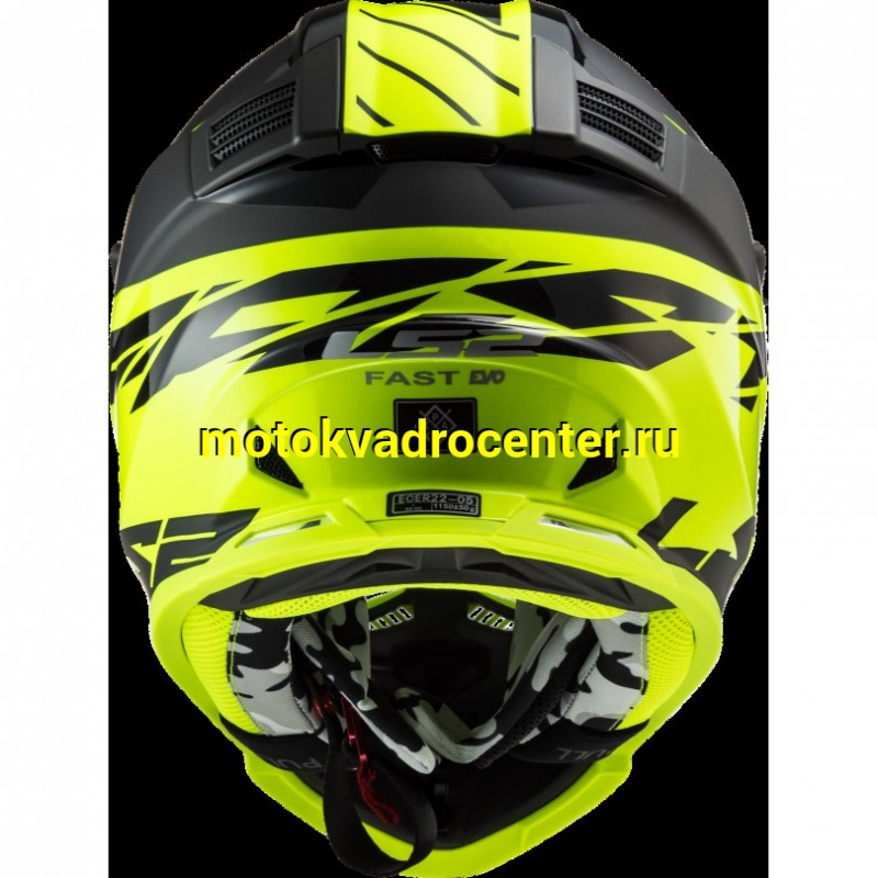 Купить  Шлем Кросс LS2 MX437 FAST EVO ROAR Black Hi-Vis Yellow (XL) (шт) (LS2 купить с доставкой по Москве и России, цена, технические характеристики, комплектация фото  - motoserp.ru