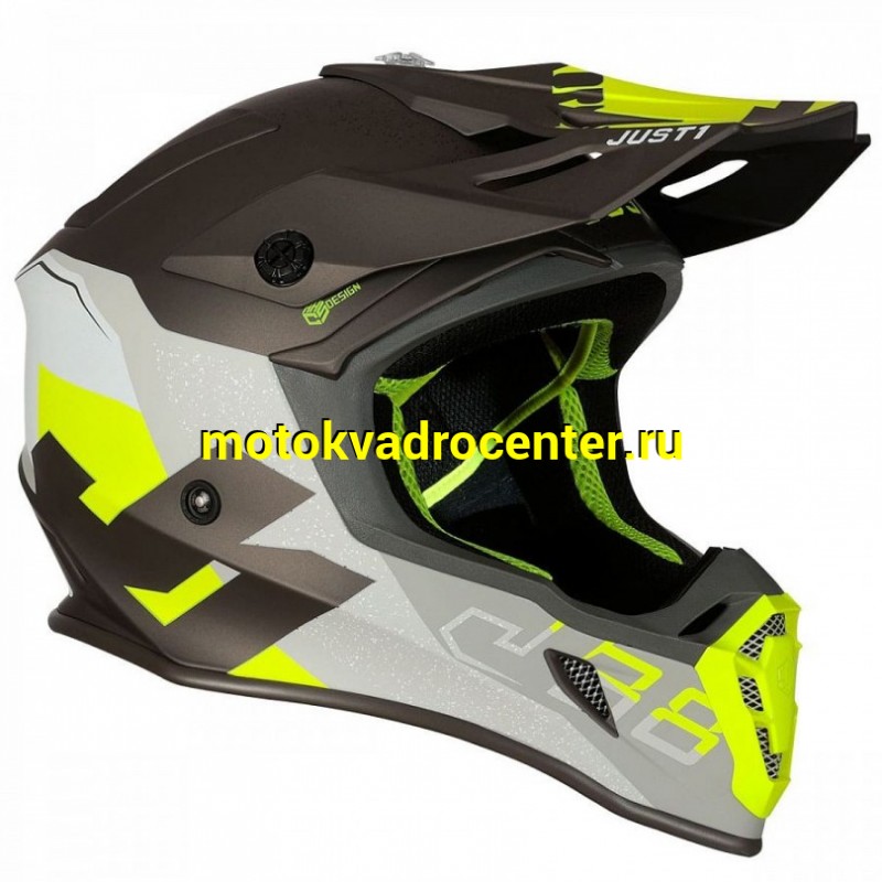 Купить  Шлем Кросс JUST1 J38 KORNER Hi-Vis желтый/титановый матовый  р-р M  (шт) (SM 880-4694 купить с доставкой по Москве и России, цена, технические характеристики, комплектация фото  - motoserp.ru