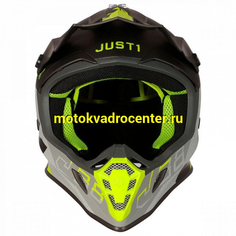 Купить  Шлем Кросс JUST1 J38 KORNER Hi-Vis желтый/титановый матовый  р-р M  (шт) (SM 880-4694 купить с доставкой по Москве и России, цена, технические характеристики, комплектация фото  - motoserp.ru