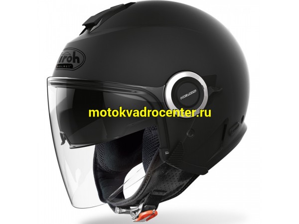 Купить  Шлем открытый  со стеклом AIROH HELIOS COLOR Black Matt (L) (шт) (AIROH купить с доставкой по Москве и России, цена, технические характеристики, комплектация фото  - motoserp.ru