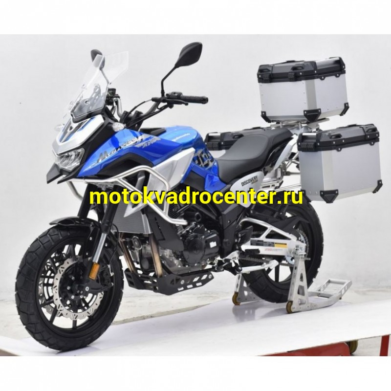 Купить  Мотоцикл внедорожный Regulmoto Discovery 400 Синий (ЭПТС) Тур-эндуро, двиг.  CF, ABS , инжект., 6КПП, жидк.охлажд, видеорегистратор, + кофры (шт) купить с доставкой по Москве и России, цена, технические характеристики, комплектация фото  - motoserp.ru