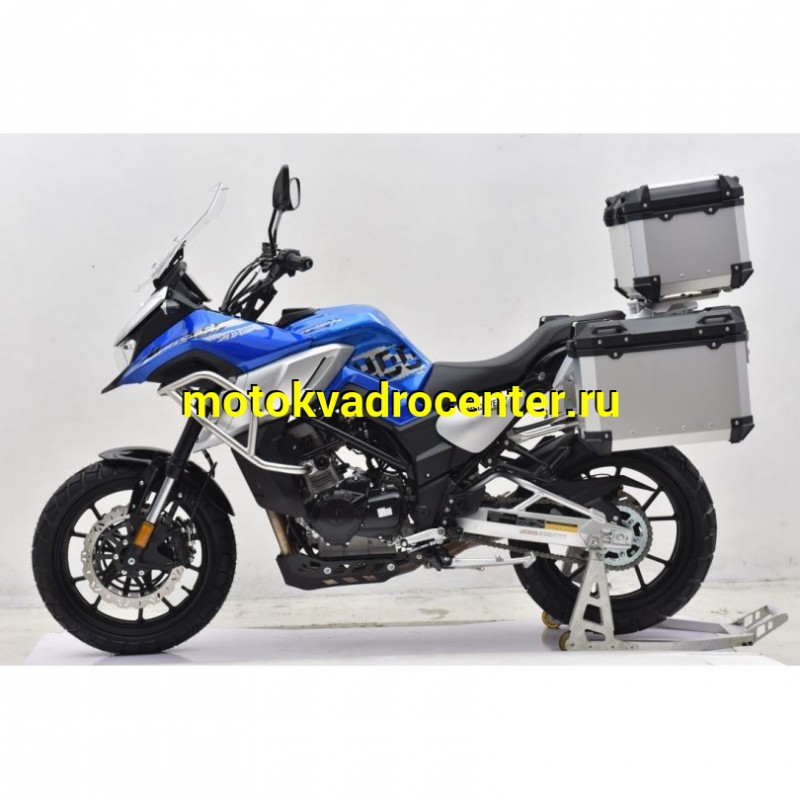 Купить  Мотоцикл внедорожный Regulmoto Discovery 400 Синий (ЭПТС) Тур-эндуро, двиг.  CF, ABS , инжект., 6КПП, жидк.охлажд, видеорегистратор, + кофры (шт) купить с доставкой по Москве и России, цена, технические характеристики, комплектация фото  - motoserp.ru