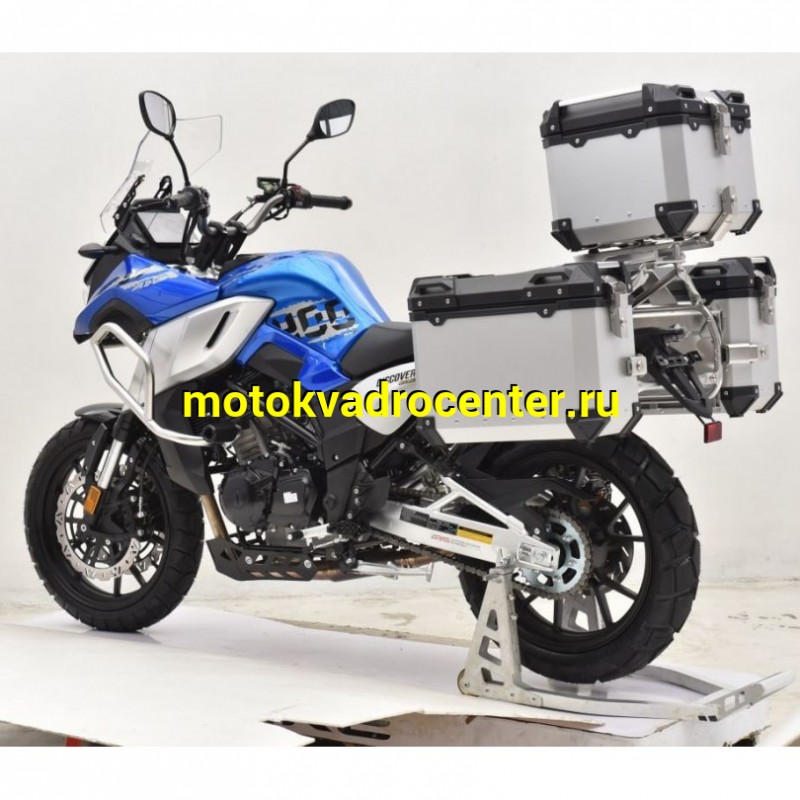 Купить  Мотоцикл внедорожный Regulmoto Discovery 400 Синий (ЭПТС) Тур-эндуро, двиг.  CF, ABS , инжект., 6КПП, жидк.охлажд, видеорегистратор, + кофры (шт) купить с доставкой по Москве и России, цена, технические характеристики, комплектация фото  - motoserp.ru