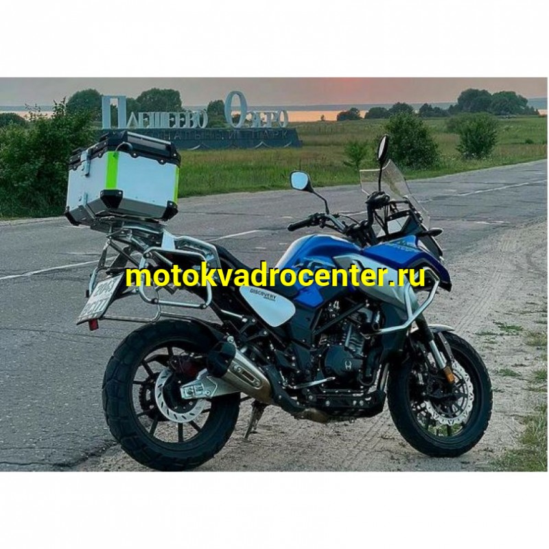 Купить  Мотоцикл внедорожный Regulmoto Discovery 400 Синий (ЭПТС) Тур-эндуро, двиг.  CF, ABS , инжект., 6КПП, жидк.охлажд, видеорегистратор, + кофры (шт) купить с доставкой по Москве и России, цена, технические характеристики, комплектация фото  - motoserp.ru