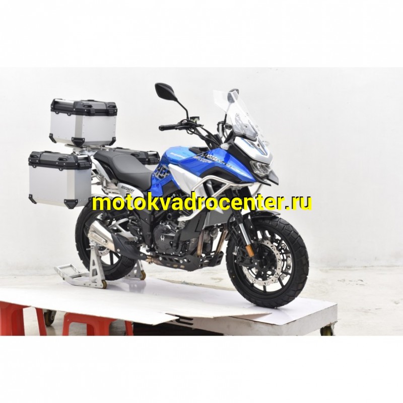 Купить  Мотоцикл внедорожный Regulmoto Discovery 400 Синий (ЭПТС) Тур-эндуро, двиг.  CF, ABS , инжект., 6КПП, жидк.охлажд, видеорегистратор, + кофры (шт) купить с доставкой по Москве и России, цена, технические характеристики, комплектация фото  - motoserp.ru