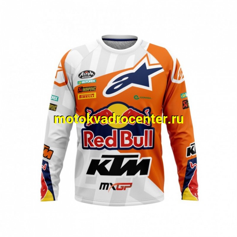 Купить  Джерси (футболка для мотокросса) V-RUS AlpineStars KTM (цвет: Red Bull (белый) (L) (шт) (МотоЯ купить с доставкой по Москве и России, цена, технические характеристики, комплектация фото  - motoserp.ru