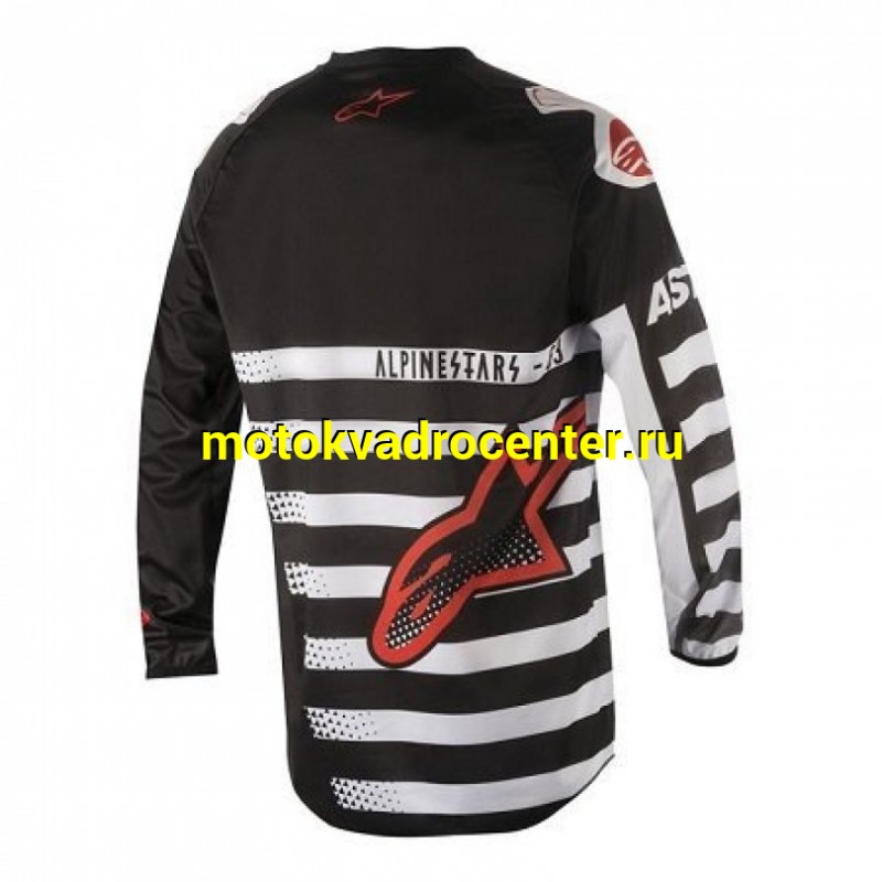 Купить  Джерси (футболка для мотокросса) V-RUS AlpineStars Racer (цвет: черный) (XL) (шт) (МотоЯ купить с доставкой по Москве и России, цена, технические характеристики, комплектация фото  - motoserp.ru