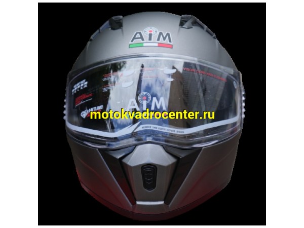 Купить  Шлем закрытый AiM JK320 Grey Metal L (шт) (AIM 320-005-L купить с доставкой по Москве и России, цена, технические характеристики, комплектация фото  - motoserp.ru