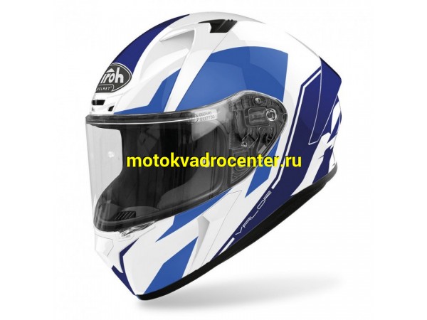 Купить  Шлем закрытый интеграл AIROH VALOR WINGS BLUE GLOSS (L) (шт) (AIROH купить с доставкой по Москве и России, цена, технические характеристики, комплектация фото  - motoserp.ru