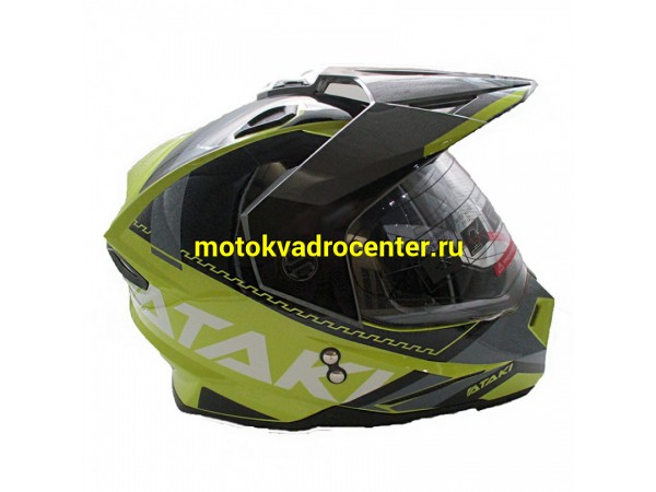 Купить  Шлем Кросс Ataki JK802 (мотард) Valor желтый/серый глянцевый р-р XL (шт) (SM 941-5805 купить с доставкой по Москве и России, цена, технические характеристики, комплектация фото  - motoserp.ru