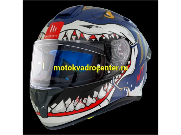 Купить  Шлем закрытый MT FF106 TARGO PRO SHARKY B7 MATT BLUE (XXL) интеграл (шт) (LS2 купить с доставкой по Москве и России, цена, технические характеристики, комплектация фото  - motoserp.ru