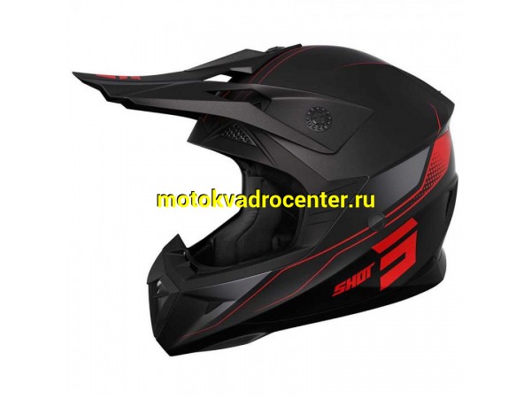 Купить  Шлем Кросс Shot PULSE EDGE неон/черный,красный (матовый) (M) (шт) (SM 941-8910 купить с доставкой по Москве и России, цена, технические характеристики, комплектация фото  - motoserp.ru