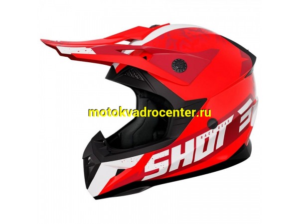 Купить  Шлем Кросс Shot PULSE AIRFIT красный/белый (глянцевый) (L) (шт) (SM 941-6679 купить с доставкой по Москве и России, цена, технические характеристики, комплектация фото  - motoserp.ru