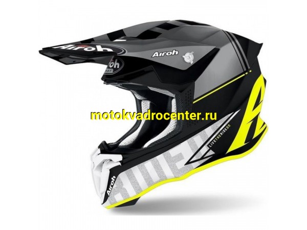 Купить  Шлем Кросс AIROH TWIST 2.0 TECH (YELLOW MATT) (L) (шт) (AIROH купить с доставкой по Москве и России, цена, технические характеристики, комплектация фото  - motoserp.ru