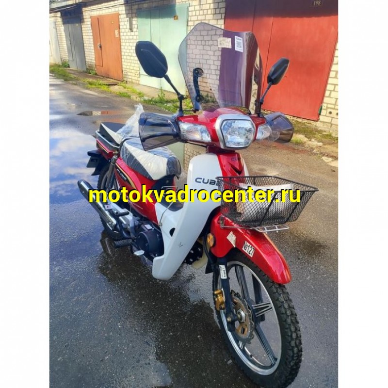 Купить  ====Мопед Millenium ZS50-E 50сс 4Т, реплика  HONDA SUPER CUBE, диск/бар. 17" багажн, спинка, стекло. (шт) 0110   купить с доставкой по Москве и России, цена, технические характеристики, комплектация фото  - motoserp.ru
