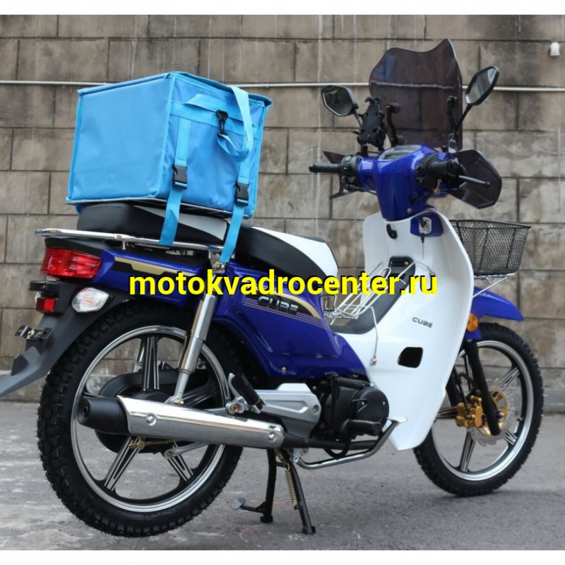 Купить  Мопед Millenium ZS50-E 50сс 4Т, реплика  HONDA SUPER CUBE, диск/бар. 17" багажн, спинка, стекло. (шт) 0110 (MM  купить с доставкой по Москве и России, цена, технические характеристики, комплектация фото  - motoserp.ru