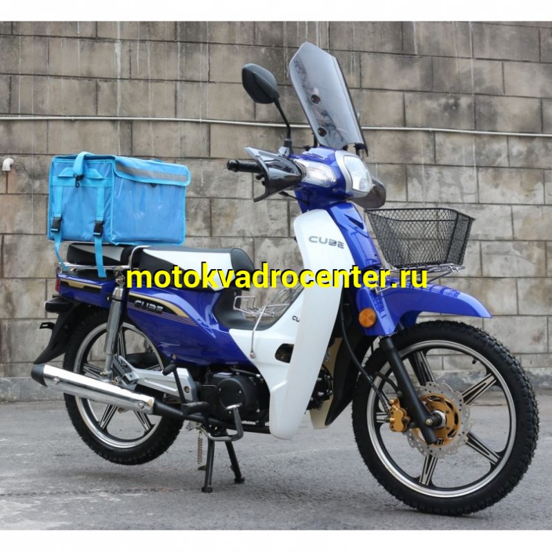 Купить  Мопед Millenium ZS50-E 50сс 4Т, реплика  HONDA SUPER CUBE, диск/бар. 17" багажн, спинка, стекло. (шт) 0110 (MM  купить с доставкой по Москве и России, цена, технические характеристики, комплектация фото  - motoserp.ru