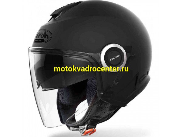 Купить  Шлем открытый  со стеклом AIROH HELIOS COLOR Black Matt (S) (шт) (AIROH купить с доставкой по Москве и России, цена, технические характеристики, комплектация фото  - motoserp.ru