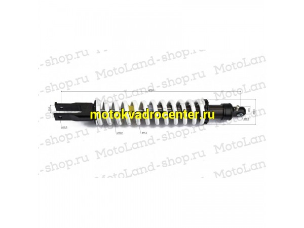 Купить  Амортизатор задний (L-480mm,D-10mm,d-10mm) (шт) (ML 13500 купить с доставкой по Москве и России, цена, технические характеристики, комплектация фото  - motoserp.ru