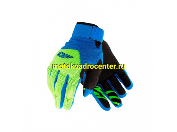 Купить  Перчатки DF ENDURO BLUE-GREEN (L) (пар) (DFMX 600121 купить с доставкой по Москве и России, цена, технические характеристики, комплектация фото  - motoserp.ru